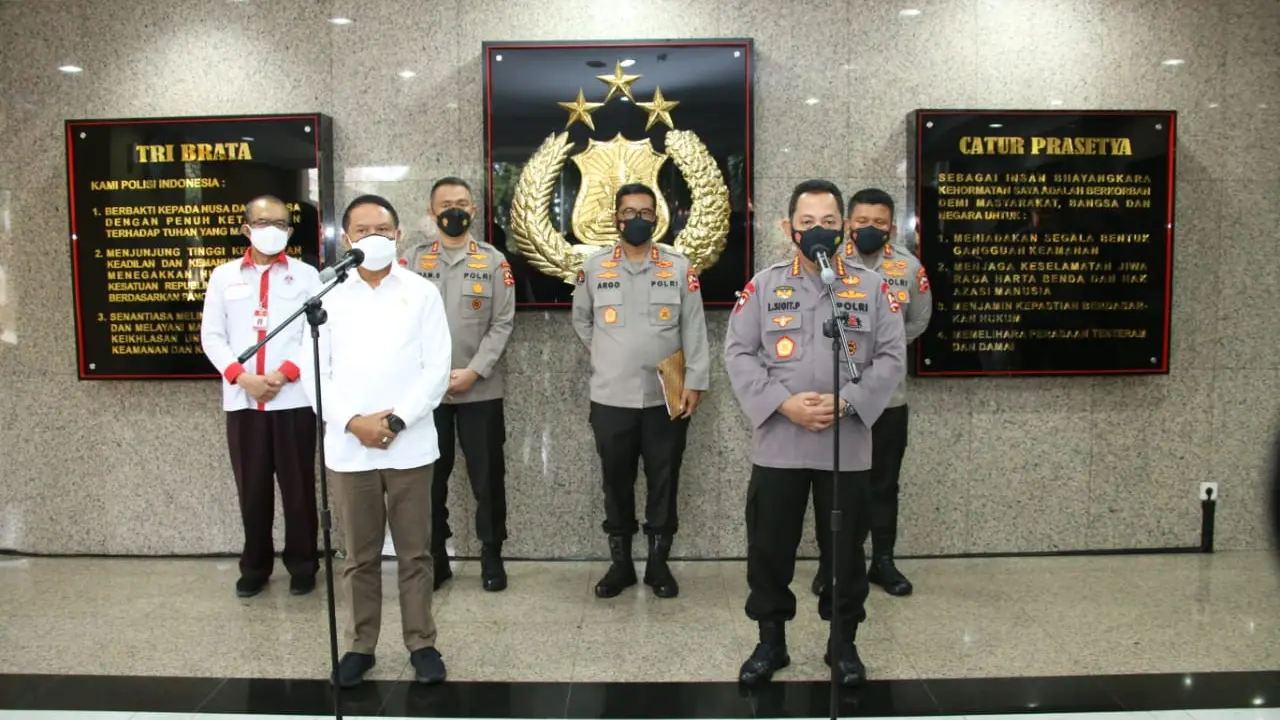 Menteri Pemuda dan Olahraga (Menpora), Zainudin Amali bertemu dengan Kapolri Listyo Sigit Prabowo untuk menerbitkan izin BRI Liga 1.