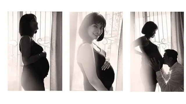 Jelang Melahirkan, Ini 6 Potret Maternity Shoot Vanessa Angel Bernuansa Hitam Putih
