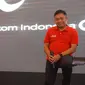 Direktur Utama Telkomsel, Ririek Adriansyah saat memberikan keterangan resmi kepada awak media usai situs web-nya dibobol hacker pada Jumat (28/4/2017). (Liputan6.com/Agustin Setyo Wardani)