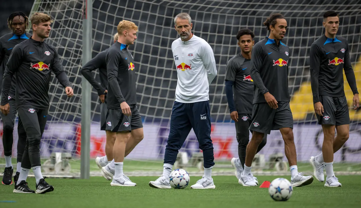 Sebelum menghadapi Young Boys di Liga Champion 2023/2024, Leipzig mencatat 3 kemenangan beruntun di Bundesliga. (Fabrice COFFRINI / AFP)