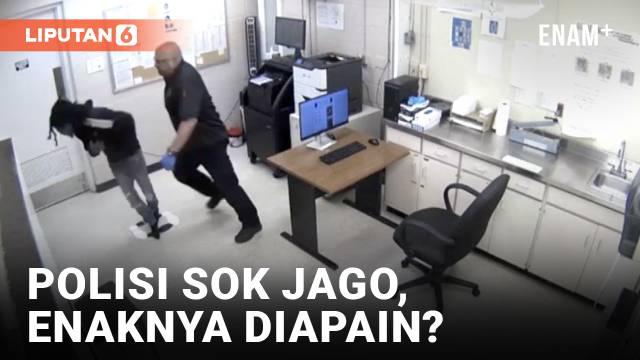 Kamera CCTV merekam perbuatan tak pantas yang dilakukan salah satu petugas polisi di Amerika Serikat. Ia menyerang berulangkali seorang pemuda yang ditangkap karena sejumlah tindak pidana.