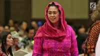 Co-Founder Wahid Fondation Yenny Wahid saat menghadiri Forum Nusantara bersama UN Women, Jakarta, Jumat (8/2). Forum membahas geliat perempuan di desa membangun deteksi dan respons terhadap isu intoleransi dan radikalisme. (Liputan6.com/JohanTallo)