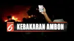 Api baru dapat dipadamkan setelah petugas berjibaku selama satu jam memadamkan api.