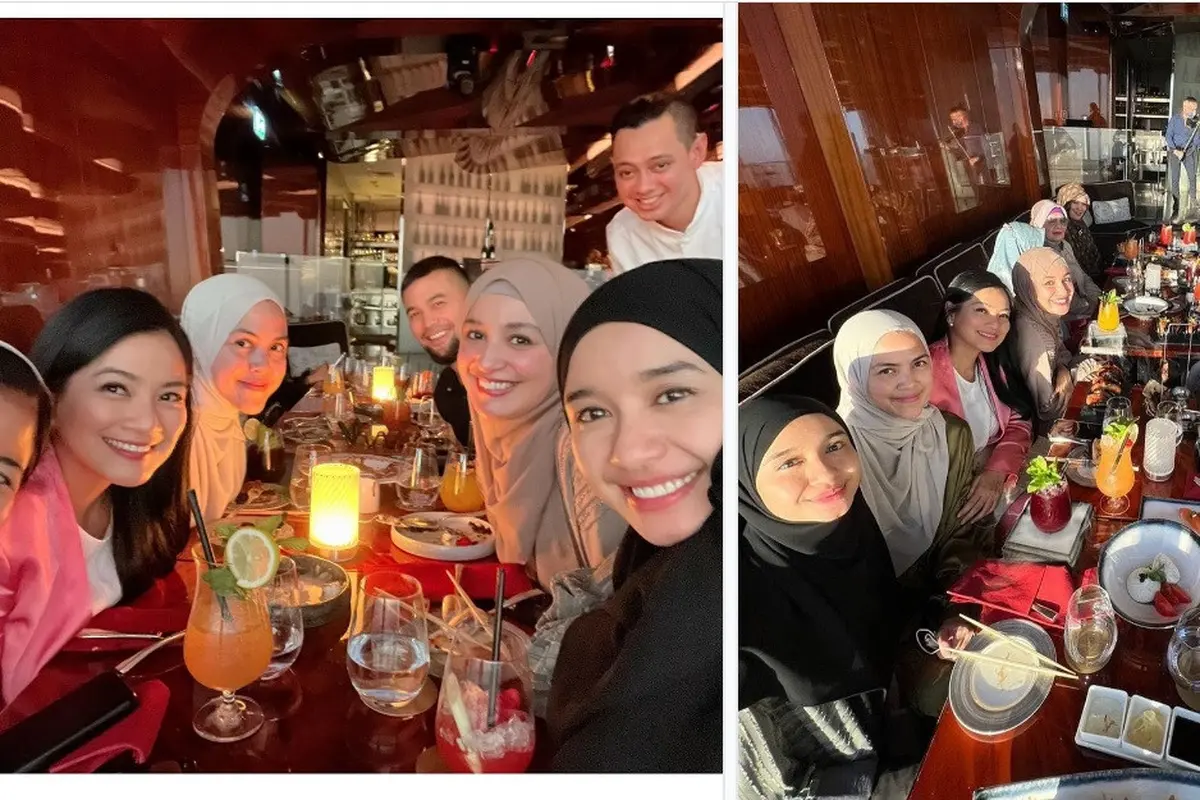 Titi Kamal, Laudya Cynthia Bella dan Shireen Sungkar bertemu saat liburan di Dubai (Foto: Instagram @titi_kamall)