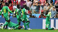 Senegal meraih kemenangan 2-1 atas Polandia pada laga perdana Grup H Piala Dunia 2018 yang berlangsung di Stadion Spartak, Selasa (19/6/2018) malam WIB. (AFP/Francesco Leong)
