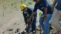 Penanaman mangrove di Pulau Balang. (Liputan6.com/ ist)