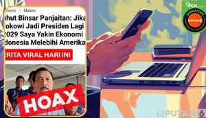 Cek fakta artikel Luhut sebut ekonomi Indonesia akan melebih AS jika Jokowi presiden lagi