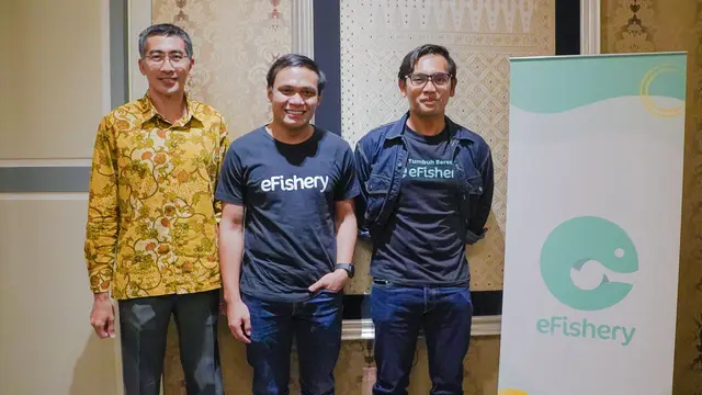Co-founder dan CEO eFishery Gibran Huzaifah (Tengah). (Dok eFishery)