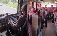 Pengecekan & Pembubaran Geng motor, Jenderal Bintang Dua Nyetir Bus Sendiri Anak Buah Duduk Santai di Belakang