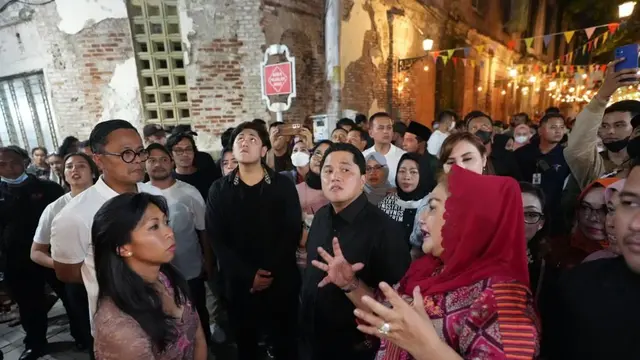 Menteri BUMN Erick Thohir mendorong kerjasama BUMN dan pemda untuk mendongkrak pariwisata. Salah satu yang saat ini ditargetkan Kota Lama Semarang. (Dok Kementerian BUMN)