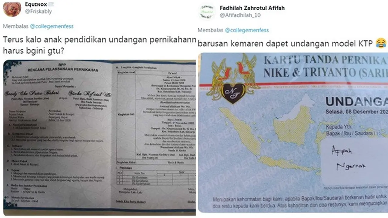 7 Potret Undangan Nikahan Unik Ala Netizen Ini Bikin Mikir Keras