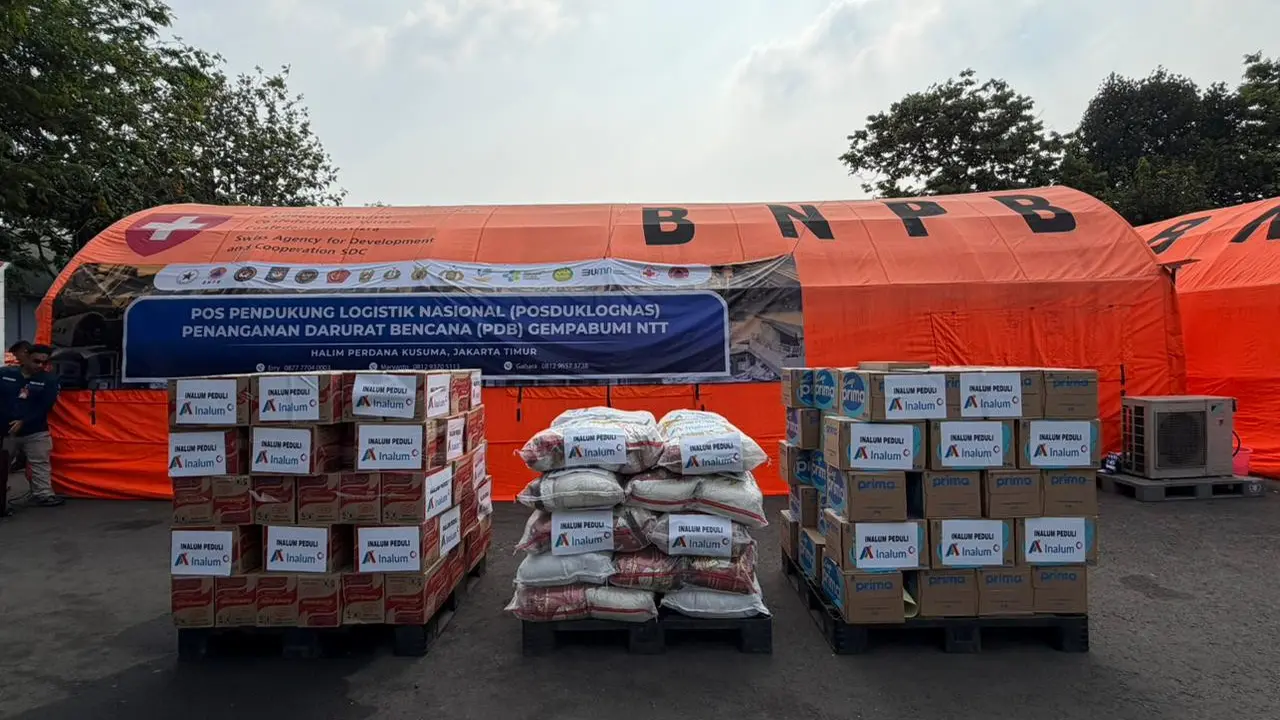 INALUM menyalurkan bantuan untuk masyarakat terdampak gempa bumi di Nusa Tenggara Timur (NTT) (Istimewa)