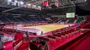 Stadion Nasional Yoyogi dibangun untuk menggelar kompetisi olahraga air dan bola basket untuk Olimpiade Tokyo 1964. Pada Olimpiade Tokyo 2020 tempat ini akan digunakan untuk cabang olah raga bola tangan, bulu tangkis, dan wheelchair rugby. (Foto: AFP/Martin Bernetti)