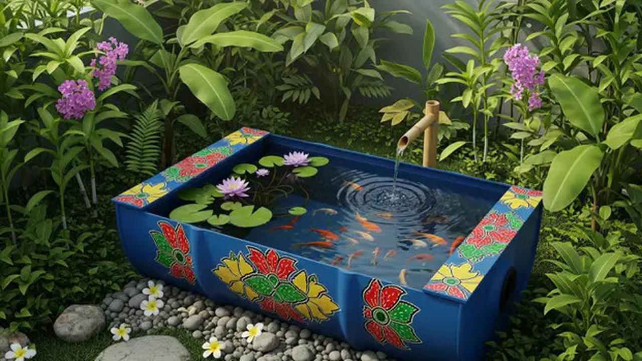 8 Model Kolam Ikan dari Drum Bekas, Bentuknya Sederhana tapi Unik