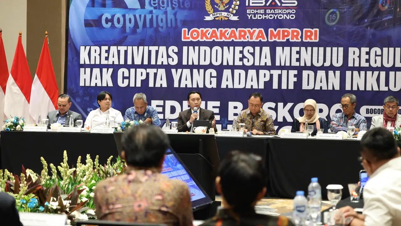 Wakil Ketua MPR RI, Edhie Baskoro Yudhoyono atau Ibas, menghadiri Lokakarya MPR RI bertajuk “Kreativitas Indonesia Menuju Regulasi Hak Cipta yang Adaptif dan Inklusif” yang diikuti lebih dari 20 asosiasi pelaku serta penggiat seni budaya Indonesia (Istime