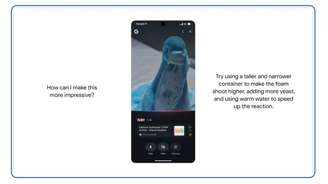 Fitur Search Live Google, fitur yang memungkinkan pengguna bertanya secara langsung melalui kamera menggunakan Google Lens.