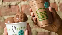 Minuman dan es krim vegan restoran cepat saji Shake Shack hasil ciptaan artificial intelligence (AI). (dok.&nbsp;Shake Shack)
