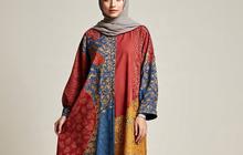 8 Gamis Batik Kombinasi Warna Bold Kontras 2025, Desain Modern yang Elegan