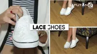 Fashion Hacks: Fashion Hacks: Yuk, Bikin Sendiri Lace Shoes Cantik dan Stylish