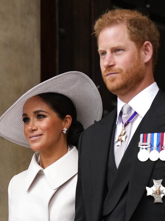 Meghan Markle dan Pangeran Harry. (AP Photo/Matt Dunham, Pool)
