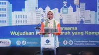 Menteri Ketenagerjaan, Ida Fauziyah dalam peringatan Hari Buruh Internasional 2024. (Foto: Istimewa)