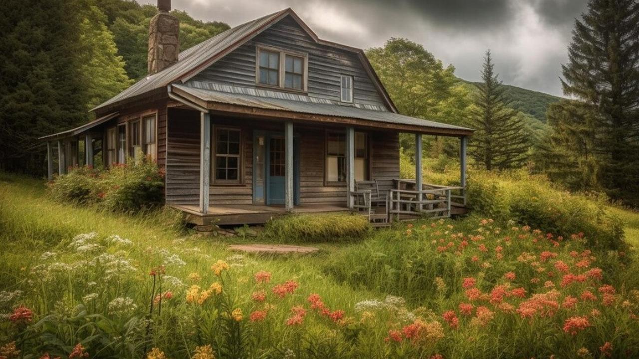 Ilustrasi Rumah Dinding Kayu