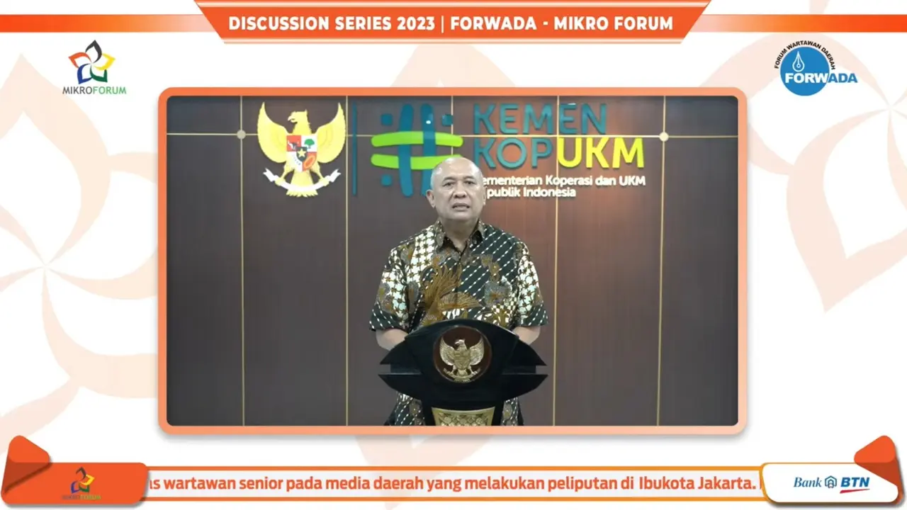Menteri Koperasi dan UKM Teten Masduki dalam Forwada Discussion Series 2023 bertajuk Pengawasan Koperasi Pasca UU P2SK, Rabu (1/2/2023)