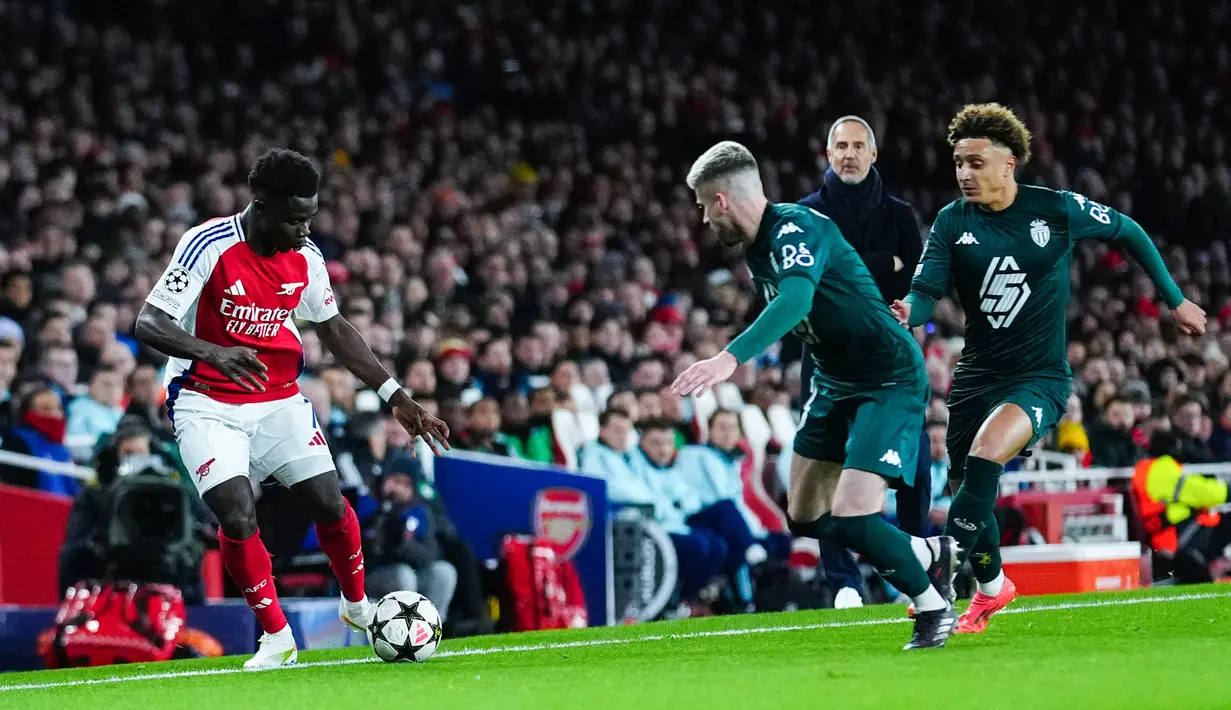 Kemenangan ini menjaga posisi Arsenal di peringkat tiga klasemen sementara Liga Champions, 13 poin dari 6 pertandingan. (AP Photo/Dave Shopland)