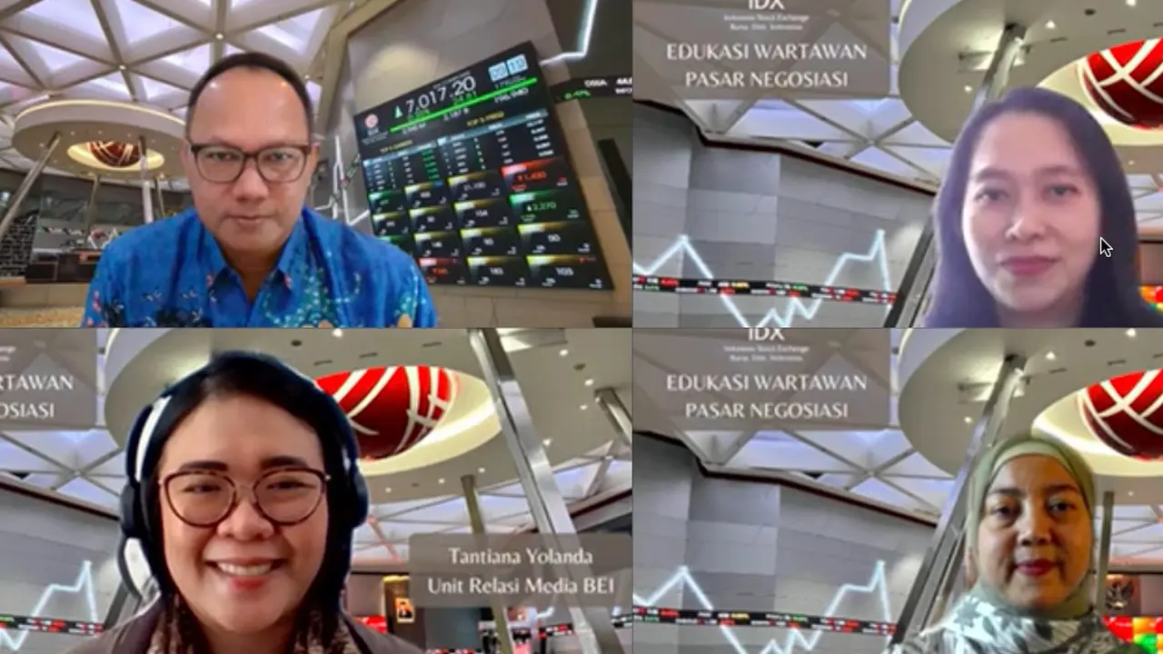Edukasi wartawan pasar modal mengenai pasar negosiasi, Senin (17/4/2023) (Foto: tangkapan layar/Pipit I.R)