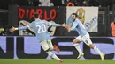 Sementara itu, Lazio sempat menyamakan kedudukan melalui sepakan voli Pedro Rodriguez. (Alfredo Falcone/LaPresse via AP)