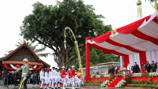 Meski diguyur hujan upacara HUT RI ke 78 di Banyuwangi berlangsung Khidmat (Istimewa)