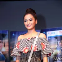 Acha Septriasa menghadiri preskon film Mars. (Nurwahyunan/Bintang.com)