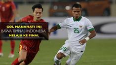 Manahati Lestusen berhasil memabawa Timnas Indonesia melaju ke babak final Piala AFF 2016 usai mencetak gol di menit ke-97. Skor menjadi 2-2