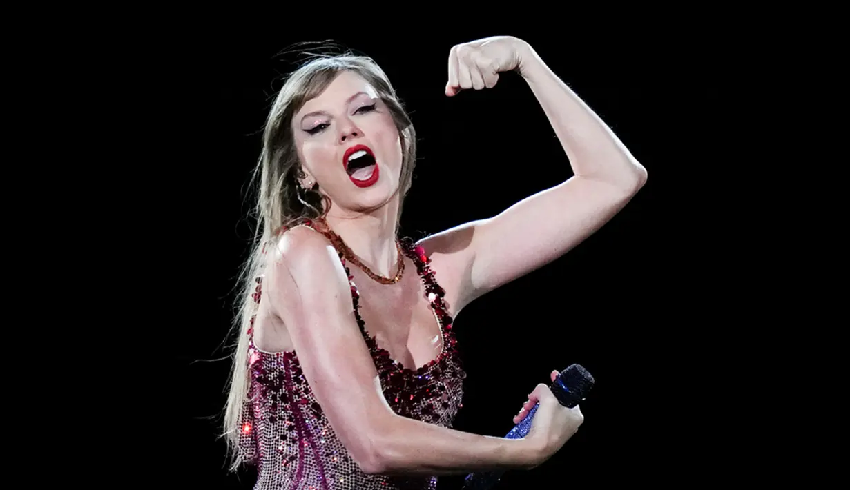 Konser ini dihadiri ribuan Swifties, atau sebutan untuk para fans Taylor Swift. (AP Photo/Natacha Pisarenko)