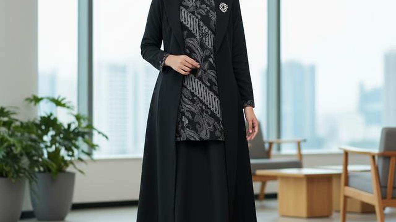 7 Model Gamis Kombinasi Atas Batik Bawah Polos dengan Warna yang Cocok untuk Semua Skin Tone