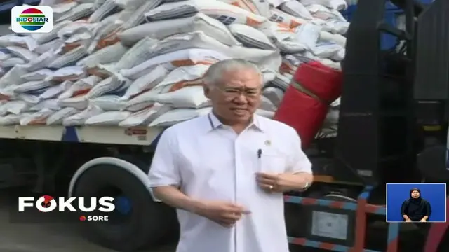 Beras impor asal Thailand masuk, Menteri Perdagangan Enggartiasto Lukito menjamin beras hanya sebagai cadangan untuk menjamin ketersediaan beras.