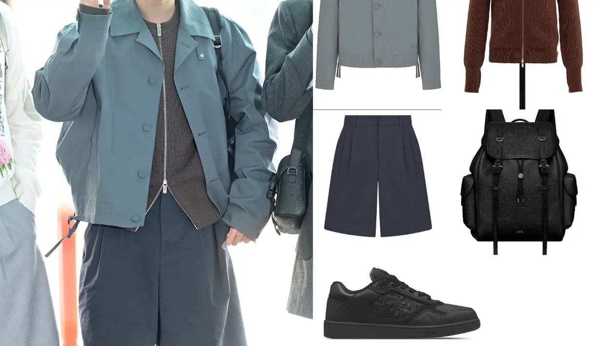 Kenakan Dior, TOMORROW X TOGETHER (TXT) tampil bergaya preppy look di Paris. [Foto: Instagram/ Dior]