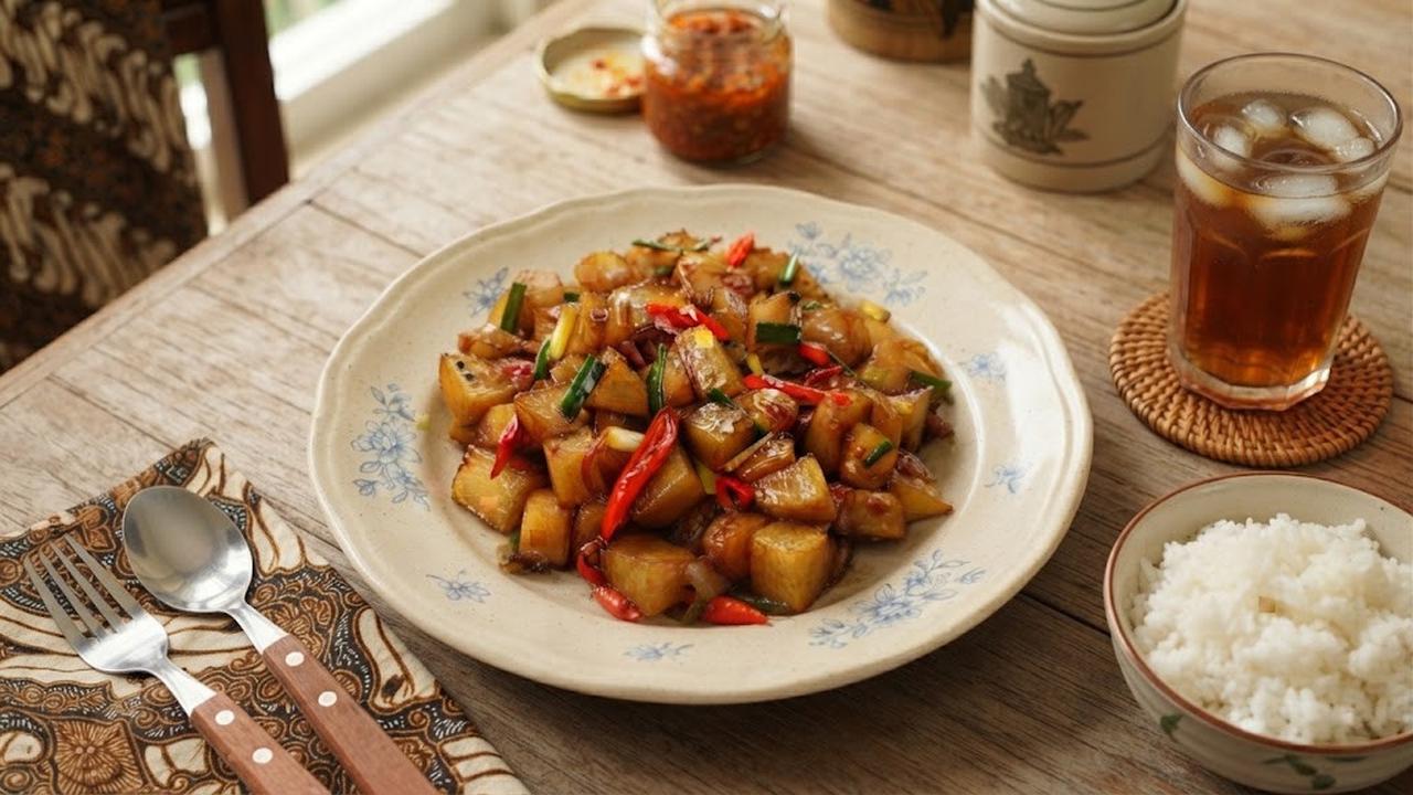 Resep Kentang Kecap Pedas