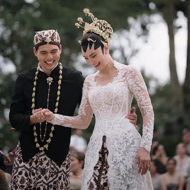 Gaya Klasik Luna Maya Saat Menikahi Maxime Boutier di Bali, Pakai Kebaya Rancangan Eddy Betty
