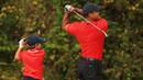 Charlie Woods benar-benar telah membuat ayahnya bangga dengan memenangkan turnamen US Kids Golf di klub golf Hammock Creek di Palm City, Florida. (Mike Ehrmann/Getty Images/AFP)
