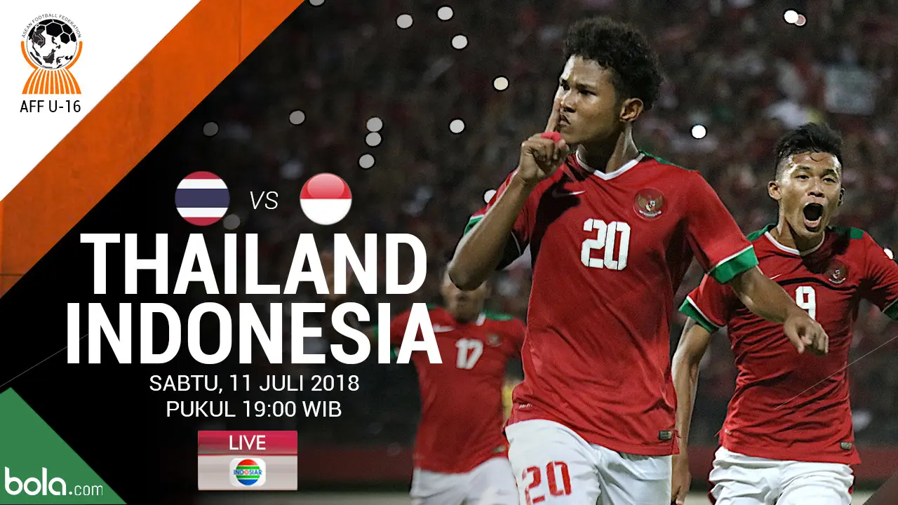 Piala AFF U-16: Thailand Vs Indonesia