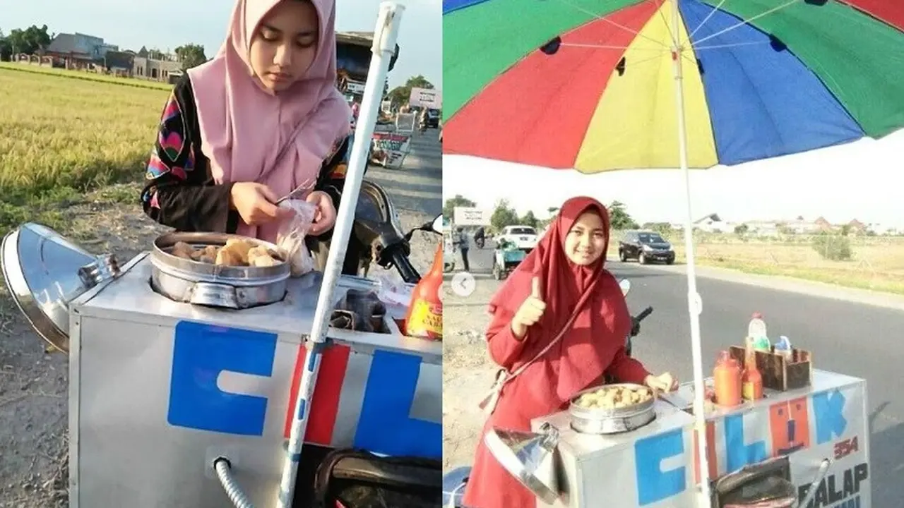 pedagang cilok cantik