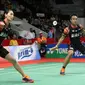 Ganda campuran Indonesia, Hafiz Faizal/Gloria Emanuelle Widjaja saat berlaga di babak pertama Indonesia Master 2020 melawan Zheng Si Wei/Huang Ya Qiong (China) di Istora GBK, Jakarta, Selasa (14/1/2020). Hafiz/Gloria kalah dua set langsung 14-21, 13-21. (Liputan6.com/Helmi Fithriansyah)