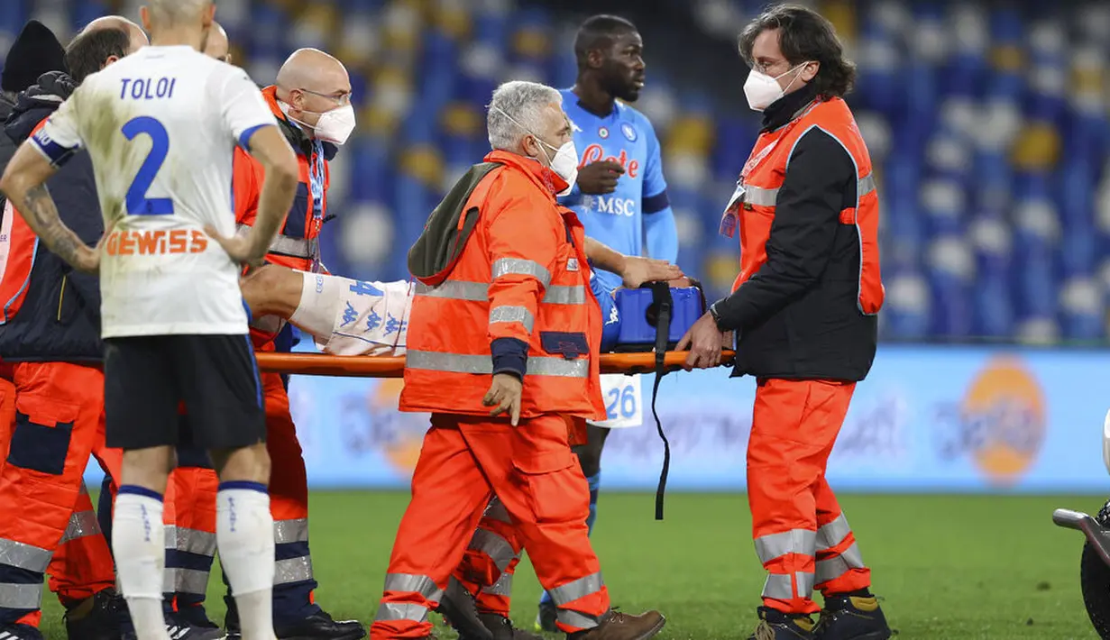 Kedua tim akan kembali bertemu pada leg kedua yang berlangsung di Bergamo pada 10 Februari. (Alessandro Garofalo/LaPresse via AP)