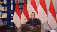 Edhie Baskoro Yudhoyono atau Ibas mengikuti acara Srawung Sedulur Pacitan secara virtual. (Istimewa)
