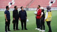 Ketua Umum PSSI Erick Thohir mengunjungi Stadion Kapten I Wayan Dipta, Gianyar, Bali,&nbsp; pada Minggu (12/3/2023).&nbsp;Stadion tersebut bakal menjadi satu dari enam venue yang digunakan sebagai lokasi pertandingan Piala Dunia U-20 2023. (Istimewa)