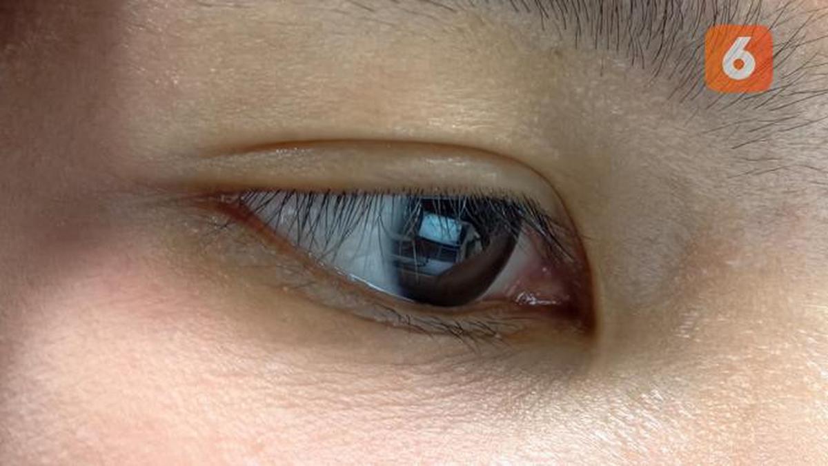 Hasil Foto Makro Mata dengan pantulan cahaya (Liputan6/Arief Ferdian Maulana)