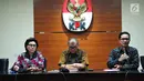 Suasana jumpa pers mengenai OTT Wali Kota Tegal Siti Masitha, Jakarta, Kamis (30/8). KPK menetapkan Wali Kota Tegal Siti Masitha Soeparno sebagai tersangka kasus dugaan suap proyek pengadaan instalasi kesehatan di RSUD Tegal. (Liputan6.com/Helmi Afandi)