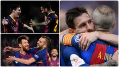 Lionel Messi menjadi pemain dengan koleksi Ballon D'Or terbanyak sepanjang sejarah. Langkah panjang Messi meraih berbagai prestasi di Barcelona tak lepas dari rekan-rekan setimnya selama di Camp Nou. Berikut 5 rekan setim terbaik Lionel Messi di Barcelona.(Kolase foto AFP)