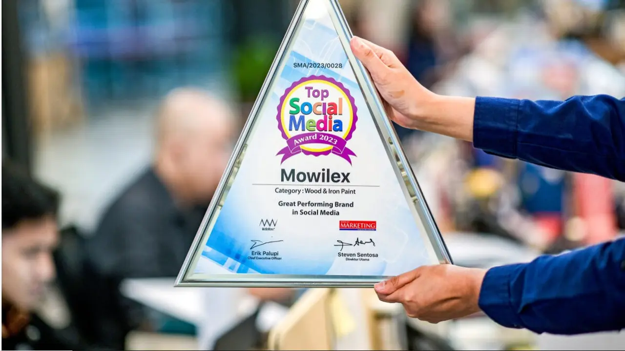 PT Mowilex Indonesia (Mowilex), memenangkan penghargaan Top Social Media Award 2023. (Liputan6.cpm/ ist)